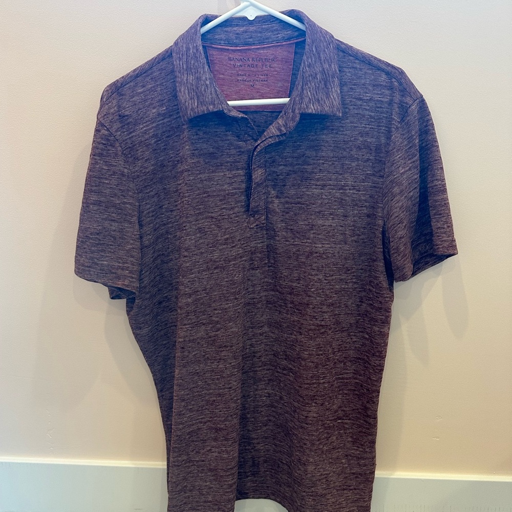 Banana Republic Red Polo Shirt Casual Style